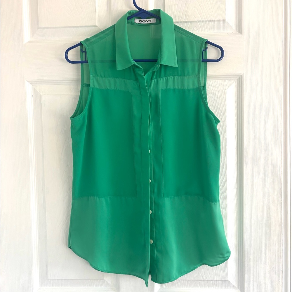 Like new DKNYC green blouse